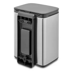 Brabantia Bo afvalemmer 4 l, Matgeborsteld staal< Pedaalemmers