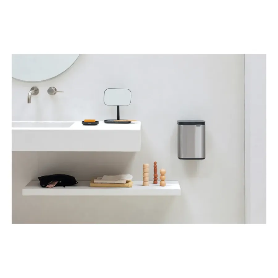 Brabantia Bo afvalemmer 4 l, Matgeborsteld staal< Pedaalemmers