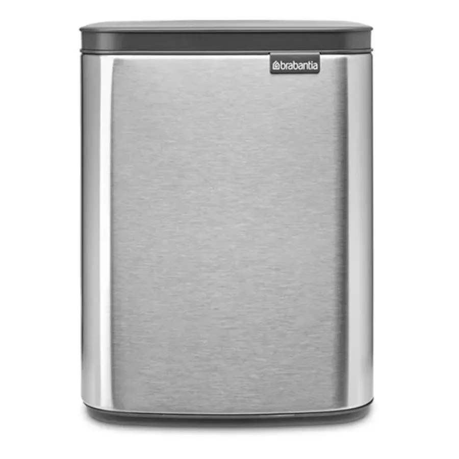 Brabantia Bo afvalemmer 7 l, Matgeborsteld staal< Pedaalemmers