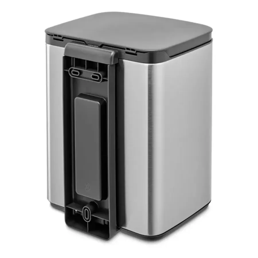 Brabantia Bo afvalemmer 7 l, Matgeborsteld staal< Pedaalemmers