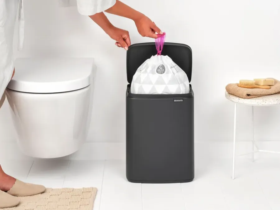 Brabantia Bo afvalemmer 12 l, Mineral Infinite Grey< Pedaalemmers