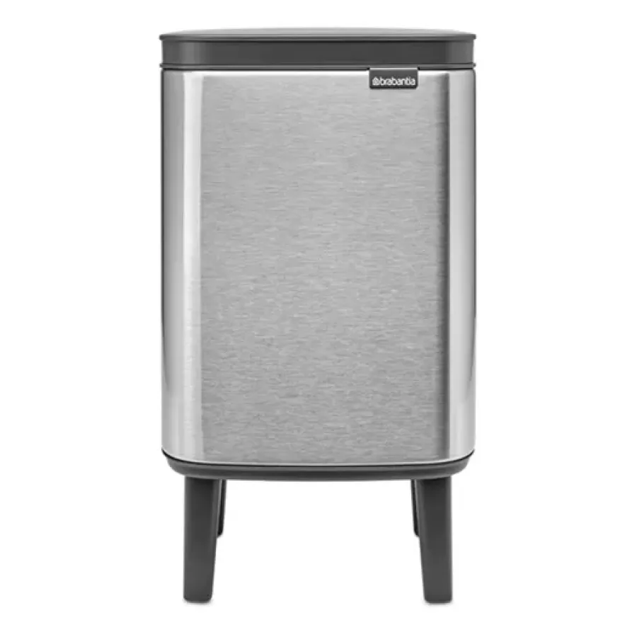 Brabantia Bo afvalemmer hoog 4 l, Matgeborsteld staal< Pedaalemmers