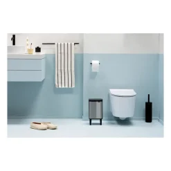 Brabantia Bo afvalemmer hoog 4 l, Matgeborsteld staal< Pedaalemmers