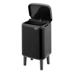 Brabantia Bo afvalemmer hoog 4 l, Matzwart< Pedaalemmers