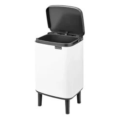 Brabantia Bo afvalemmer hoog 7 l, Wit< Pedaalemmers