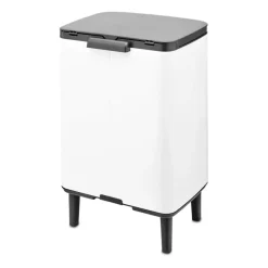 Brabantia Bo afvalemmer hoog 12 l, Wit< Pedaalemmers
