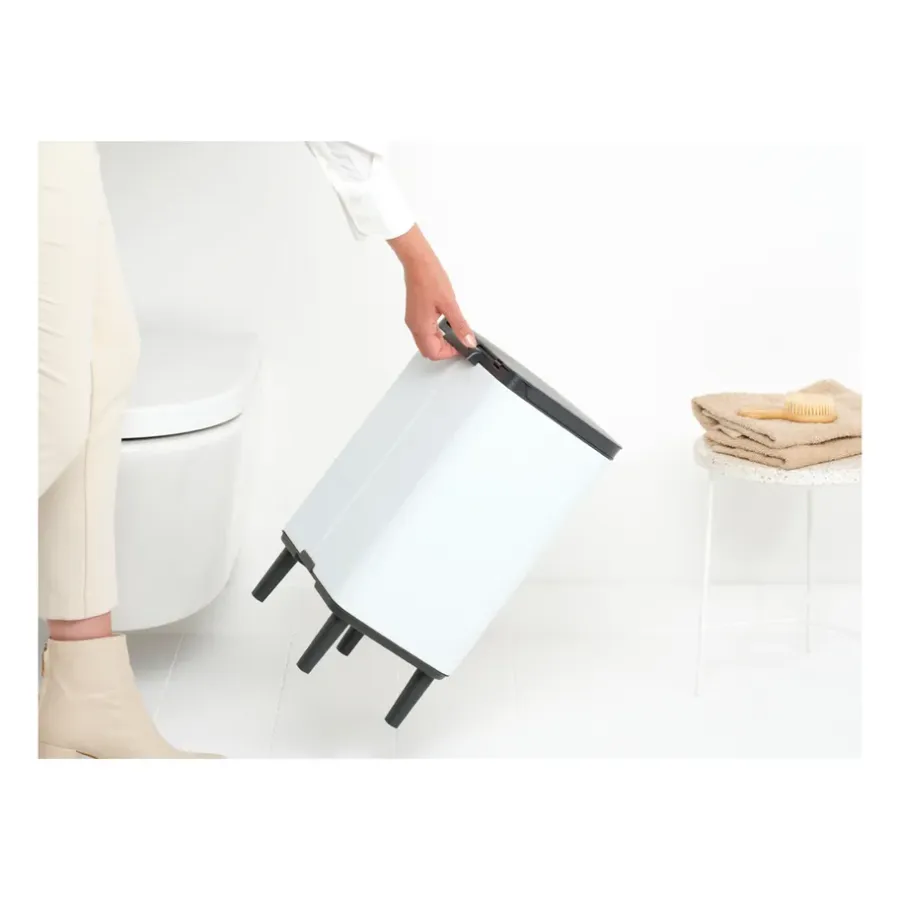 Brabantia Bo afvalemmer hoog 12 l, Wit< Pedaalemmers