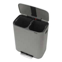 Brabantia Bo bin pedaalemmer 2x30 L, Mineral concrete grey< Pedaalemmers