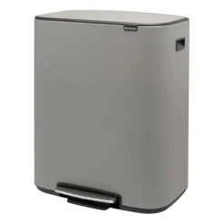 Brabantia Bo bin pedaalemmer 2x30 L, Mineral concrete grey< Pedaalemmers