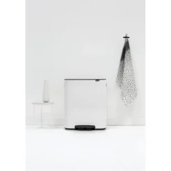 Brabantia Bo bin pedaalemmer 2x30 L, White< Pedaalemmers