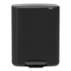 Brabantia Bo bin pedaalemmer 2x30 L, Zwart< Pedaalemmers
