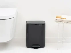 Brabantia Bo pedaalemmer 7 L, Matt Black< Pedaalemmers