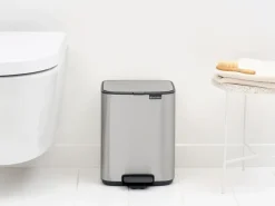 Brabantia Bo pedaalemmer 7 L, Matt Steel Fingerprint Proof< Pedaalemmers
