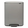 Brabantia Bo pedaalemmer 60 L, Mineral concrete grey< Pedaalemmers
