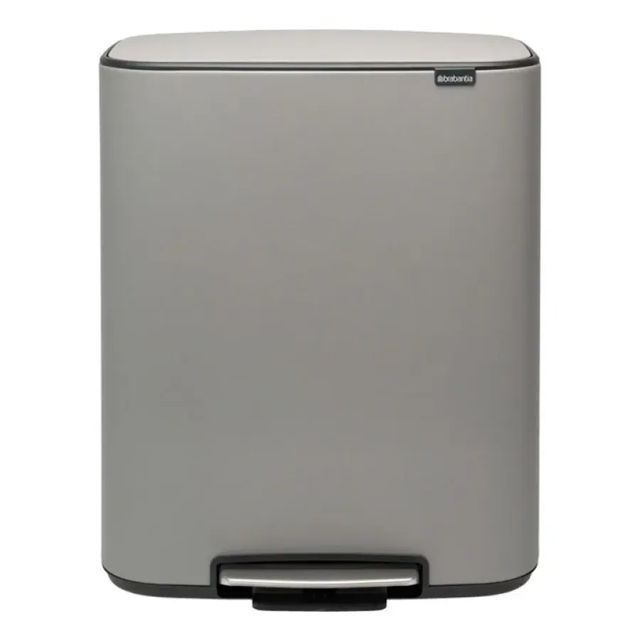 Brabantia Bo pedaalemmer 60 L, Mineral concrete grey< Pedaalemmers