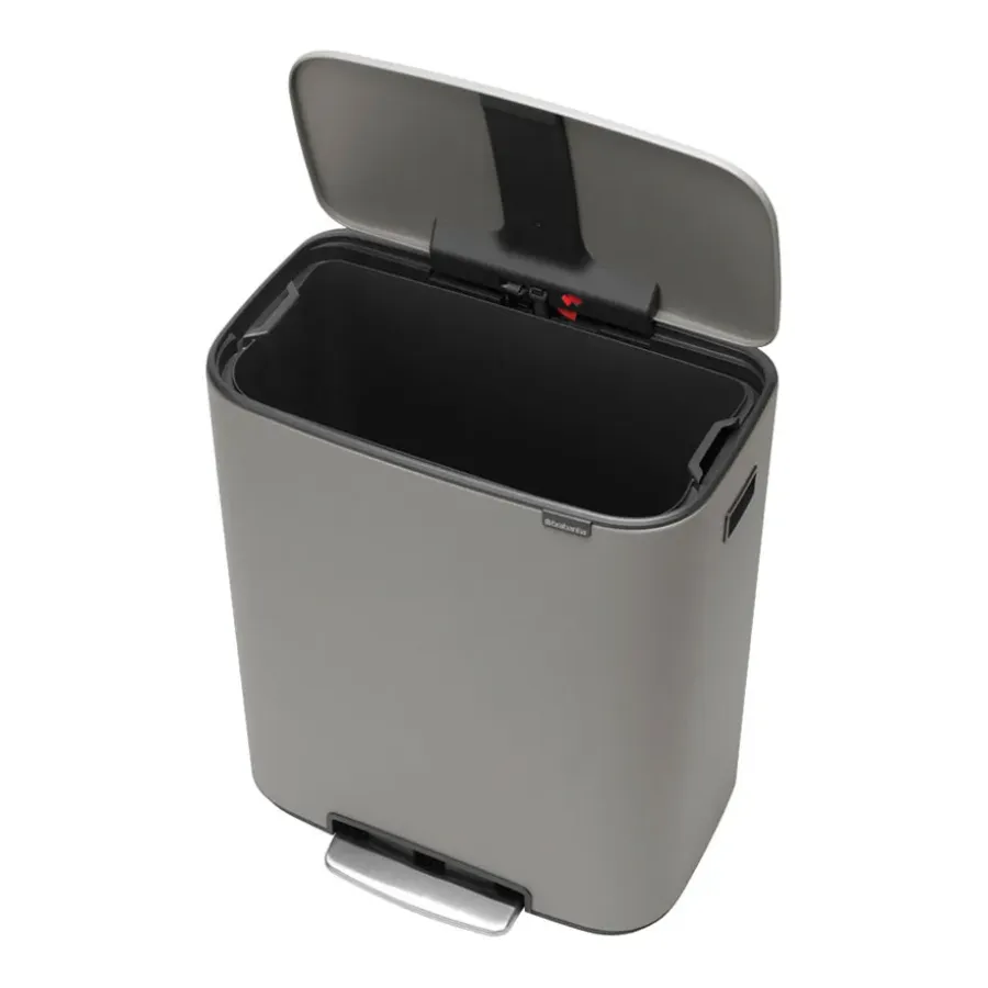 Brabantia Bo pedaalemmer 60 L, Mineral concrete grey< Pedaalemmers