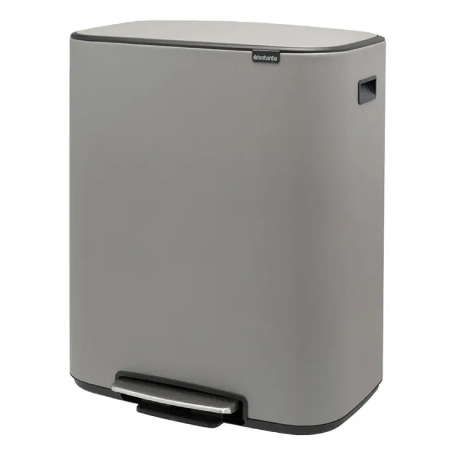 Brabantia Bo pedaalemmer 60 L, Mineral concrete grey< Pedaalemmers