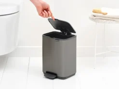 Brabantia Bo pedaalemmer 4 L, Platinum< Pedaalemmers