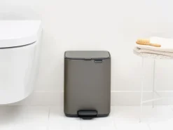 Brabantia Bo pedaalemmer 7 L, Platinum< Pedaalemmers
