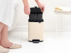 Brabantia Bo pedaalemmer 4 L, Soft Beige< Pedaalemmers