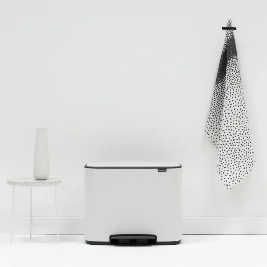 Brabantia Bo pedaalemmer 3 x 11 l., wit< Pedaalemmers