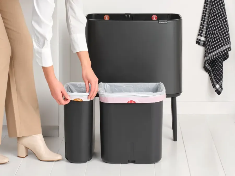 Brabantia Bo touch bin 11 + 23 liter, Confident Grey< Pedaalemmers