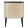 Brabantia Bo touch bin 11 + 23 liter, Metallic Gold< Pedaalemmers