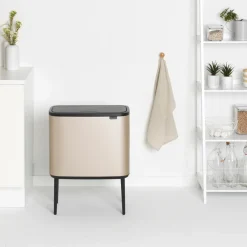 Brabantia Bo touch bin 11 + 23 liter, Metallic Gold< Pedaalemmers