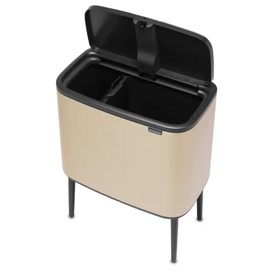 Brabantia Bo touch bin 11 + 23 liter, Metallic Gold< Pedaalemmers