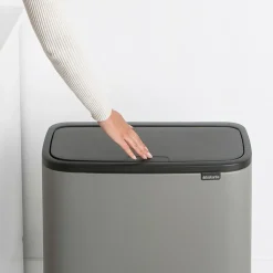 Brabantia Bo touch bin 11 + 23 liter, Mineral concrete grey< Pedaalemmers