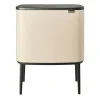 Brabantia Bo touch bin 11 + 23 liter, Soft beige< Pedaalemmers
