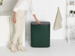 Brabantia Bo touch bin 60 L, Pine green< Prullenbakken
