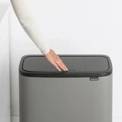 Brabantia Bo touch bin 36 liter, Mineral concrete grey< Pedaalemmers