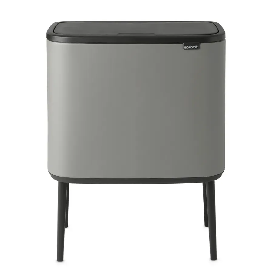 Brabantia Bo touch bin 3 x 11 liter, Mineral concrete grey< Pedaalemmers
