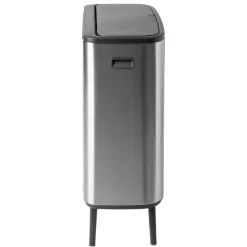 Brabantia Bo touch bin high 60 L, Mat-geborsteld staal< Prullenbakken
