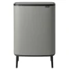 Brabantia Bo touch bin high 60 L, Mineral concrete grey< Prullenbakken