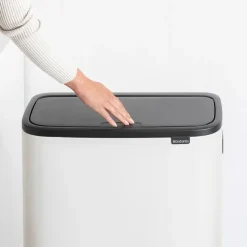 Brabantia Bo touch bin high 60 L, Wit< Prullenbakken