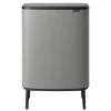 Brabantia Bo touch bin high 2x30 L, Mineral concrete grey< Prullenbakken