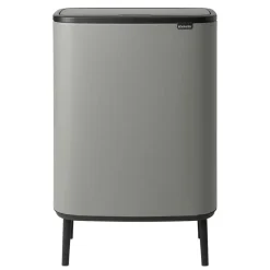Brabantia Bo touch bin high 2x30 L, Mineral concrete grey< Prullenbakken