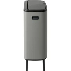 Brabantia Bo touch bin high 2x30 L, Mineral concrete grey< Prullenbakken