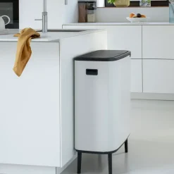 Brabantia Bo touch bin high 2x30 L, Wit< Prullenbakken