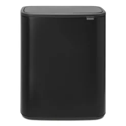 Brabantia Bo touch bin 2x30 L, Mat zwart< Prullenbakken