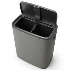 Brabantia Bo touch bin 2x30 L, Mineral concrete grey< Prullenbakken