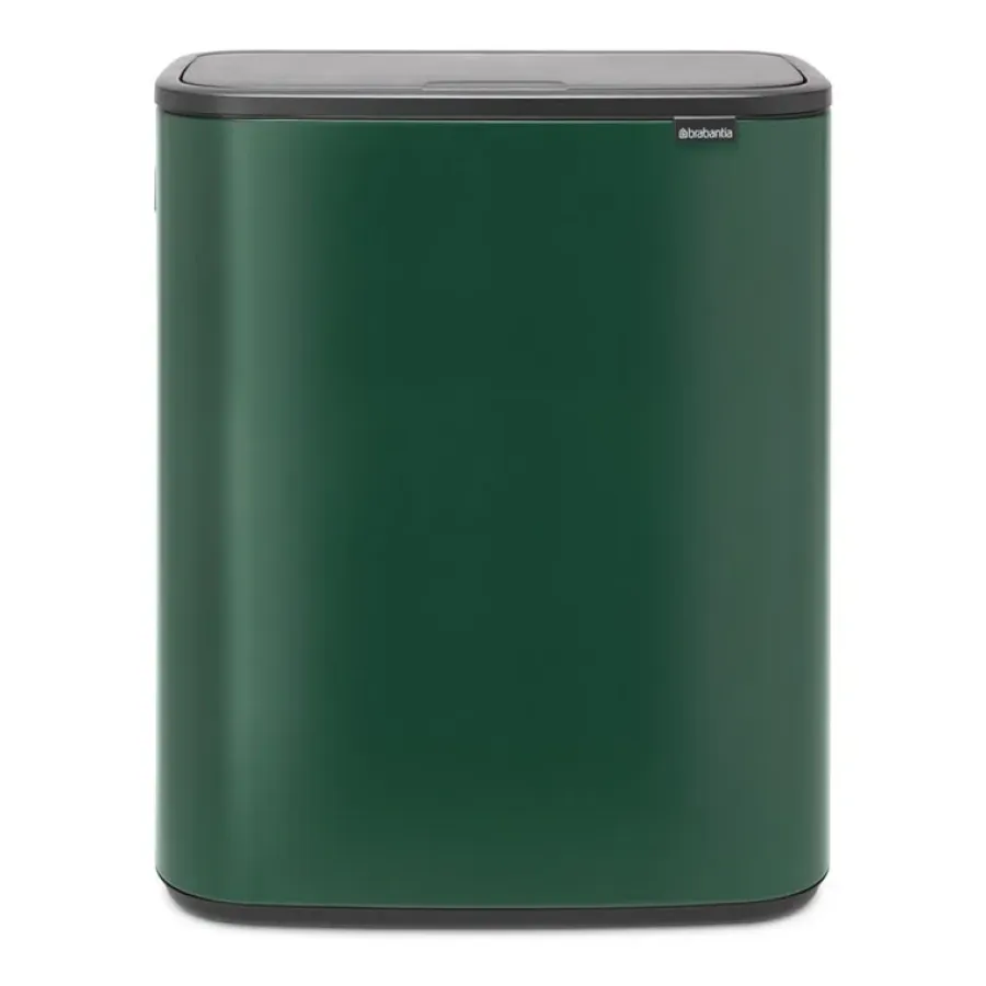 Brabantia Bo touch bin 2x30 L, Pine green< Prullenbakken