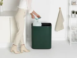 Brabantia Bo touch bin 2x30 L, Pine green< Prullenbakken