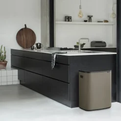 Brabantia Bo touch bin 2x30 L, Platinum< Prullenbakken