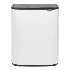 Brabantia Bo touch bin 2x30 L, Wit< Prullenbakken