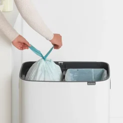 Brabantia Bo touch bin 2x30 L, Wit< Prullenbakken