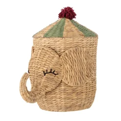 Bloomingville Bobo mand met deksel 35x50 cm, Natuur< Opbergmanden|Opbergoplossingen Voor De Kinderkamer