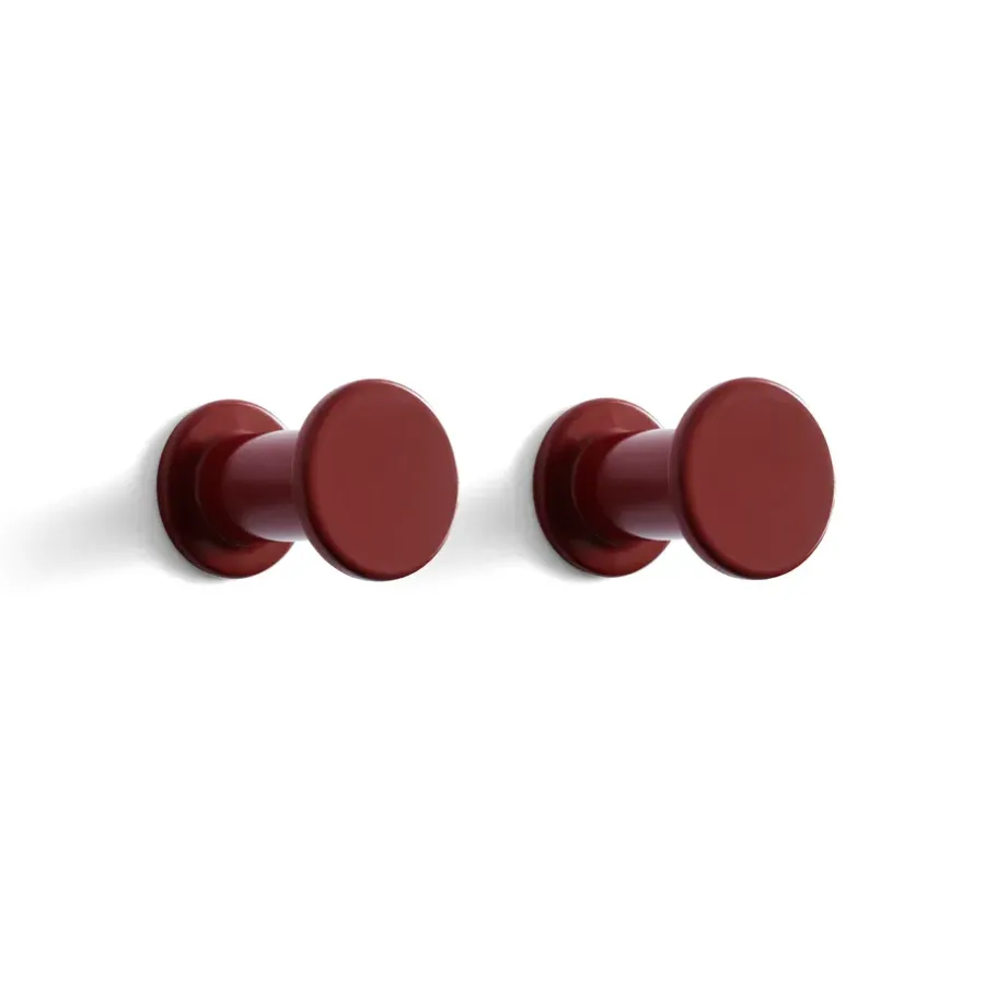 HAY Bolt haak 2-pack Ø2,8 cm, Red< Haken & Hangers